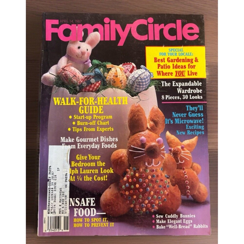 Family Circle Magazine April 14, 1987 - Easter - Ralph Lauren Look - Vintage